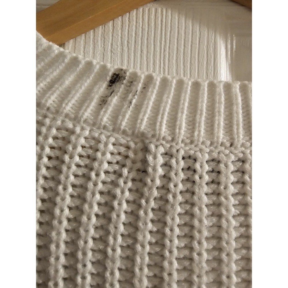 Merokeety Women’s XL Chunky Knit Color Block Sweater Crewneck Cozy Fall - Picture 7 of 8